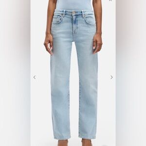 7 for all mankind stovepipe straight ankle Frozen